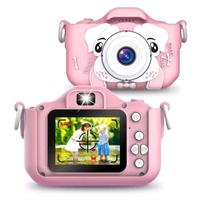 Imagem da oferta Camera Digital Rosa Infantil Mini Efeitos Fotos Voz Recarregável Com Capa Proteção