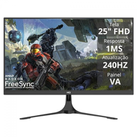 Imagem da oferta Monitor Gamer HQ Premium 25" FHD 240Hz 1ms VA HDMI/DP FreeSync - GP25V124