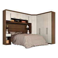 Imagem da oferta Guarda Roupa Casal Modulado Brenda 3 Peças Terraro/ Naturaly Cor Terraro/naturaly