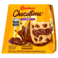 Imagem da oferta LEVE 2 PAGUE 1 Panettone Recheio Trufa Cobertura Chocolate Bauducco Chocottone Caixa 450g