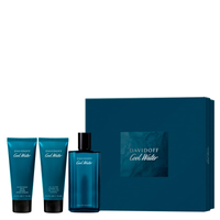 Imagem da oferta Kit Davidoff Coffret Cool Water Fragrance Edt Perfume Mas 125Ml + Gel De Banho 75Ml + Pós Barba 75Ml