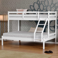 Imagem da oferta Beliche Com Cama Casal Slim Rb Madeira Maciça Branco Housin