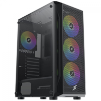 Imagem da oferta Gabinete Gamer SuperFrame Super X ARGB Mid Tower Vidro Temperado ATX Sem Fonte Com 4 Fans