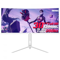 Imagem da oferta Monitor Gamer SuperFrame Elegance Series White 30 pol Curvo UltraWide Full HD VA 1ms 200Hz FreeSync HDMI/DP S