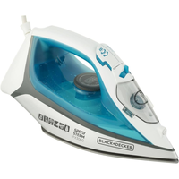 Imagem da oferta Black Decker Ferro de Passar Roupa com Vaporizador Base Antiaderente Azul e Branco Modelo FX3060 110V