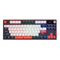 Imagem da oferta Teclado Gamer Skyloong GK87 8K Optical LCD Digital RGB USB Hot Swap Switch Silver Preto