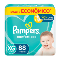 Imagem da oferta Fralda Pampers Confort Sec XG 88 Unidades - 4 pacotes