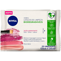 Imagem da oferta NIVEA Lenço de Limpeza Demaquilante Facial Ação Hidratante 3 em 1 25 unidades - Remove a maquiagem à prova d'água h