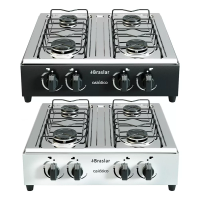 Imagem da oferta Fogão Cooktop De Mesa Portátil A Gás 4 Bocas Braslar Bivolt