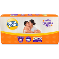 Imagem da oferta Fralda Pom Pom Protek Proteção de Mãe Hiper XG 60 Unidades