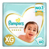 Imagem da oferta Pampers premium care 60 unidades xg fralda jumbo