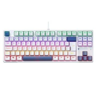 Imagem da oferta Teclado Mecânico Gamer Machenike K500B-B87 Switch Brown ABNT Azul - K500B-B87BBR