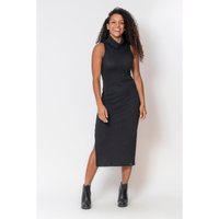 Imagem da oferta Vestido Tricot Gola Alta Polo Wear Preto