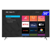 Imagem da oferta Smart TV LED 50" 4K Roku WiFi HDMI 50U6125/78G - AOC