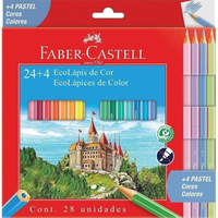 Imagem da oferta Ecolapis de Cor Faber-Castell 120124+4P com + 4 Tons Pastel