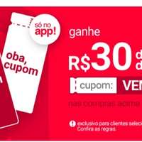 Imagem da oferta Ganhe R$30 em compras acima de R$90