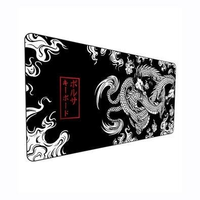 Imagem da oferta Mouse Pad Gamer Speed Criarte Dragão Chinês Japonês Desk Pad Profissional Premium Com Borda Costurada 60x30