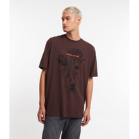 Imagem da oferta Camiseta Relaxed em Algodão Estampa Rosas e Lettering