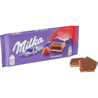 Imagem da oferta Milka Chocolate Recheado Strawberry Yogurt 100G