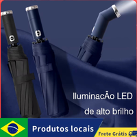 Imagem da oferta Guarda Chuva Dobrável Automático com Luzes de LED