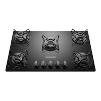 Imagem da oferta Continental KC5GP Preto 127V/220V Cooktop 5 Bocas a Gás de Vidro Temperado