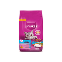 Imagem da oferta Ração Whiskas Gatos Adultos Peixe Equilíbrio de Vitaminas e Minerais 500G