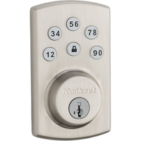 Imagem da oferta Fechadura eletrônica Kwikset 99070-101 Powerbolt2 cilindro único sem chave com SmartKey níquel acetinado