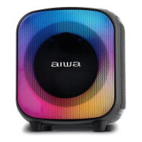 Imagem da oferta Caixa de Som PartyBox AIWA PB-07 Bluetooth 8H RGB USB TWS Preto Bivolt