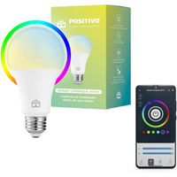 Imagem da oferta Smart Lâmpada Wi-Fi Positivo Casa Inteligente Branco Quente e Frio RGB LED 9W Bivolt- Compatível com Google e Alexa