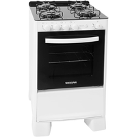 Imagem da oferta Fogão Cook Glass Suggar Branco Mesa de Vidro 4 Bocas Trempe FGVCG410BR