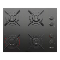 Imagem da oferta Fogão Cooktop Fischer 4Q Fit Line Gás Mesa Vidro 26342-57175 preto 127V/220V