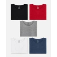 Imagem da oferta Kit Com 5 Camisetas Masculinas Básicas Slim - Hering