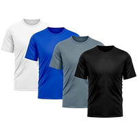 Imagem da oferta Kit 4 Camisetas Masculina Dry Fit Proteção Solar UV Básica Lisa Treino Academia