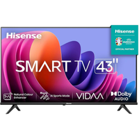 Imagem da oferta Smart TV Hisense FHD 43" Polegadas 43A4N com DTS Virtual X Game e Sports Mode Controle por Voz Share to TV e Compatível