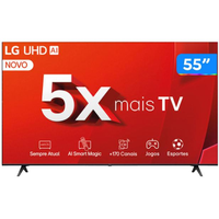 Imagem da oferta Smart TV 55" 4K LG Ultra HD 55UT8050 com Processador a5 Ger7 AI Alexa/Chromecast integrado Otimizador de Jogos webOS 24