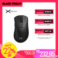 Imagem da oferta Delux m900pro mouse para jogos sem fio ergonômico 8k taxa de pesquisa paw3395 63g doca de carregamento rgb mag