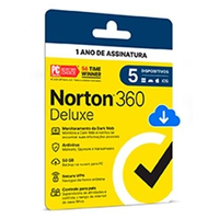 Imagem da oferta Norton 360 Deluxe 2023 5 Dispositivos 12 Meses Digital para Download