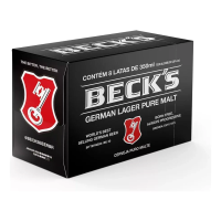 Imagem da oferta Pack Cerveja Beck's Puro Malte Lata 350ml Com 8 Unidades