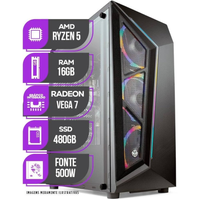 Imagem da oferta PC Gamer Mancer AMD Ryzen 5 5600G Vega 7 16GB DDR4 SSD 480GB Fonte 500W 80 Plus