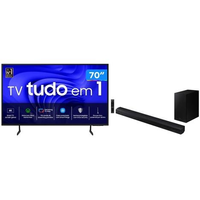 Imagem da oferta Smart TV 70 4K UHD LED Samsung Wi-Fi Bluetooth - 3 HDMI + Soundbar 2.1 Bluetooth 410W - Smart TV - Magazine Nerdim