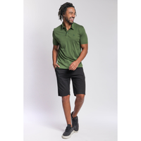 Imagem da oferta Bermuda Masculina Sarja Slim Senna Polo Wear Preto