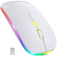 Imagem da oferta Mouse Sem Fio Bluetooth USB com Bateria de Longa Duração Recarregável Iluminação RGB Sensor Ajustável Ergonômico