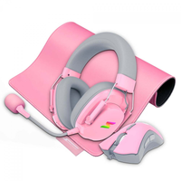 Imagem da oferta Combo Gamer SuperFrame Magnus 3 Em 1 Headset Mouse e Mousepad Pink