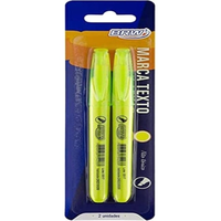 Imagem da oferta Caneta Marca Texto Fluorescente Amarelo Blister com 2 Unidades BRW