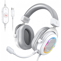 Imagem da oferta Headset Gamer Fifine SuperFrame Edition SFH6 7.1 Surround Drivers de 50mm RGB USB White