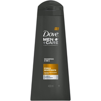 Imagem da oferta Dove Shampoo 2 em 1 Cafeína Fortificante Mais Cálcio Men+Care Força Resistente Frasco 400ml