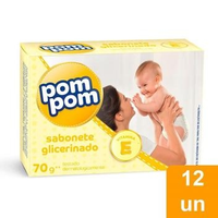 Imagem da oferta Sabonete Pom-Pom Glicerinado 70g Embalagem com 12 Unidades - Pom Pom - Sabonete