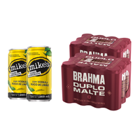 Imagem da oferta Kit com 24 Cervejas Brahma Duplo Malte Puro Malte 350ml + 2 Drink Pronto Mike's Limão 269ml Lata