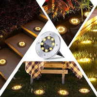 Imagem da oferta Kit 4 Peças Luminárias Espeto para Jardim E Gramado Externas LED Solar Á Prova D'Água