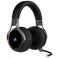 Imagem da oferta Headset Sem Fio Gamer Corsair Virtuoso Premium Carbono RGB Som Surround 7.1 Drivers 50mm Múltiplas Plataformas - CA-901